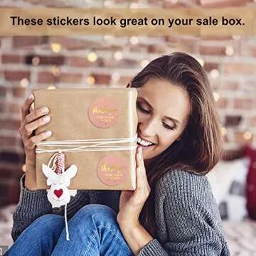 1" Thank You for Your Order Stickers,500pcs Thank You Stickers Roll,Thank You Sticker for Business,Online Retail,Boutique|Round Thanks You Business Stickers for Bubble mailers,Bubble envelopes