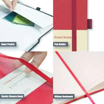 Heture A5 Hardcover Notebooks - 8 Pack Classic Journals