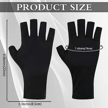ONESING 3 Pairs UV Protection Gloves Fingerless Gloves Non Slip Summer Driving Riding Cycling Gloves...