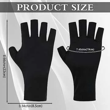 ONESING 3 Pairs UV Protection Gloves Fingerless Gloves Non Slip Summer Driving Riding Cycling Gloves...