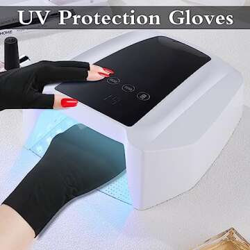 ONESING 3 Pairs UV Protection Gloves Fingerless Gloves Non Slip Summer Driving Riding Cycling Gloves for Women Girls, Black