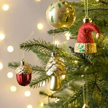 Valery Madelyn Ornaments for Christmas Trees, 70ct Red Green and Gold Shatterproof Christmas Tree Decorations, Traditional Country Hanging Ball Ornaments Bulk for Xmas Holiday Decor