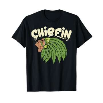 Chiefin Weed Smoking Funny 420 Cannabis Pot THC Smoker Gift T-Shirt