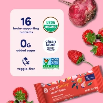 Cerebelly Organic Toddler Snack Bars - Strawberry Beet