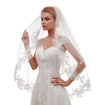 Affordable Short Bridal Veil with Custom Size Options
