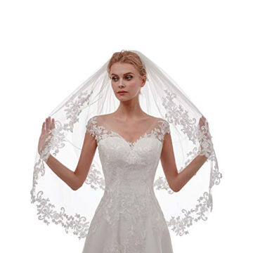 Affordable Short Bridal Veil with Custom Size Options