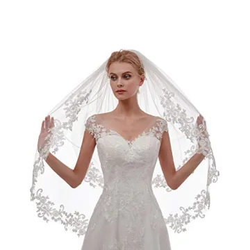 Affordable Short Bridal Veil with Custom Size Options