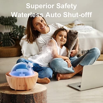 Elegant Glass Essential Oil Diffuser with LED Lights