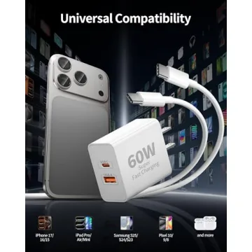 Fast Charging iPhone 17 Charger 3 Pack with Cables