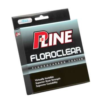 P-Line Floroclear Fluorocarbon Coated Low Memory Fishing Line - 8lb, 300yd