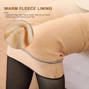 Aobiono Fleece Lined Tights for Women Warm and Stylish