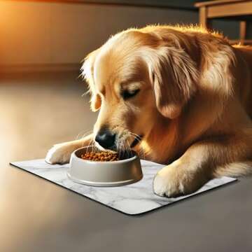 Ambesonne Pet Mat for Food and Water, Rectangle Non-Slip Rubber Mat for Dogs and Cats, Granite Surface Motif with Sketch Nature Effect and Cracks Antique Style Image, Grey Dust White