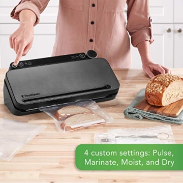 FoodSaver Vacuum Sealer with 4 Settings for Food Storage
