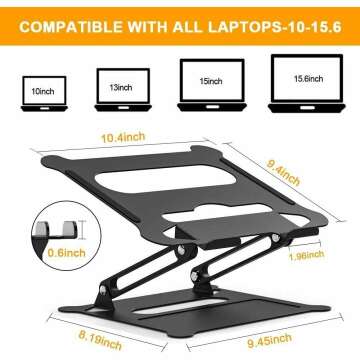 Portable Aluminum Laptop Stand for Ergonomic Comfort