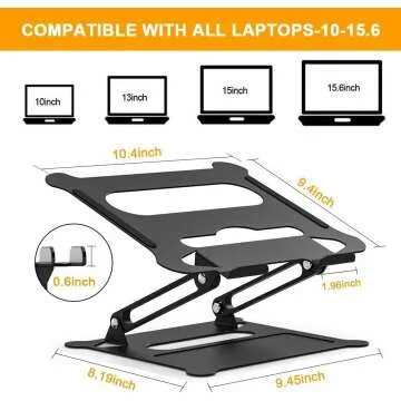 Portable Aluminum Laptop Stand for Ergonomic Comfort