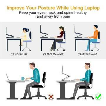 Portable Aluminum Laptop Stand for Ergonomic Comfort