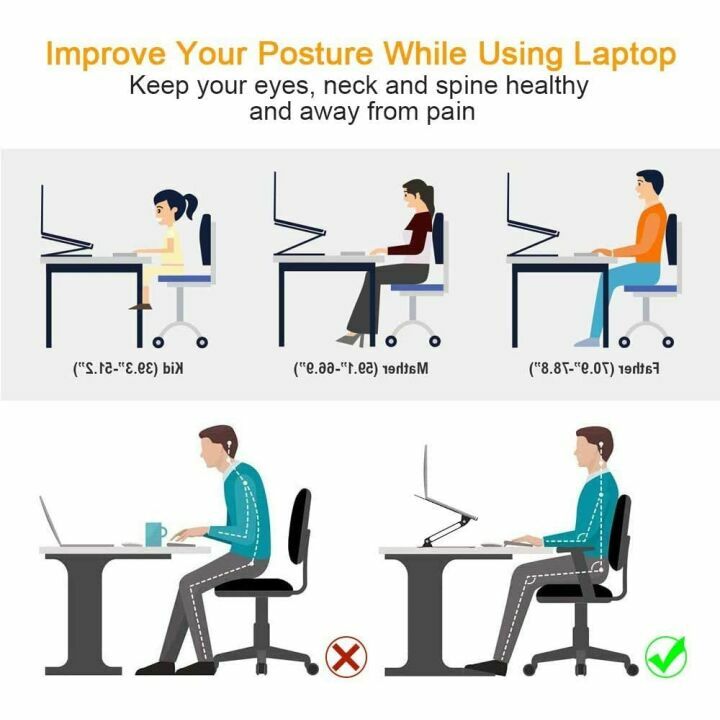 Portable Aluminum Laptop Stand for Ergonomic Comfort