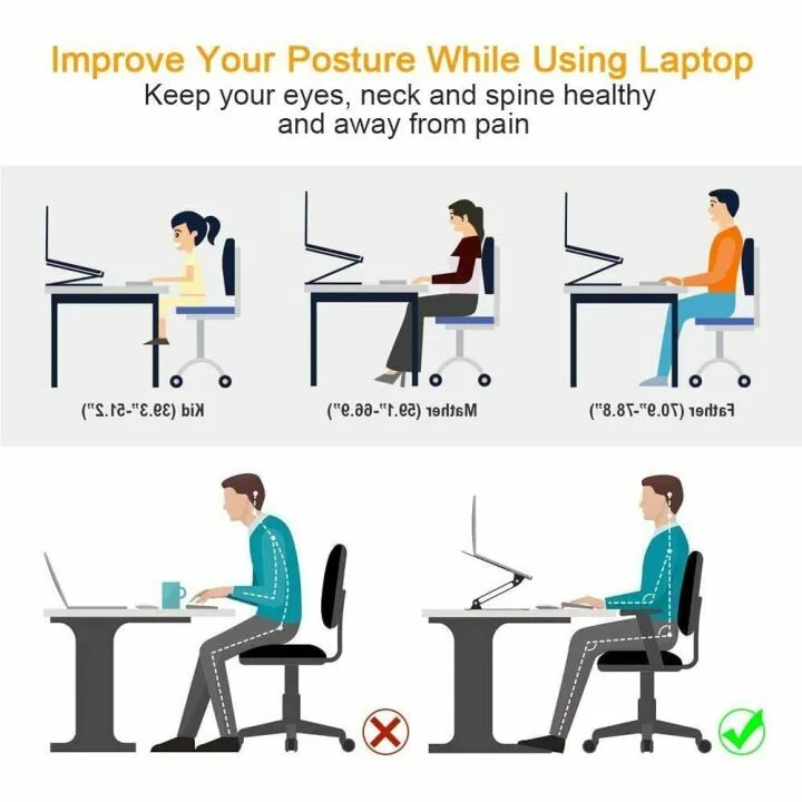 Portable Aluminum Laptop Stand for Ergonomic Comfort