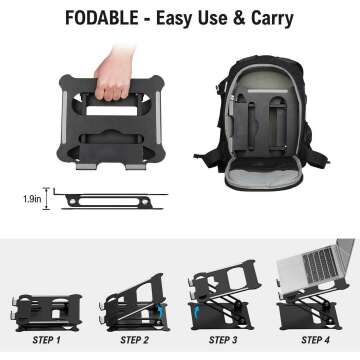 Portable Aluminum Laptop Stand for Ergonomic Comfort