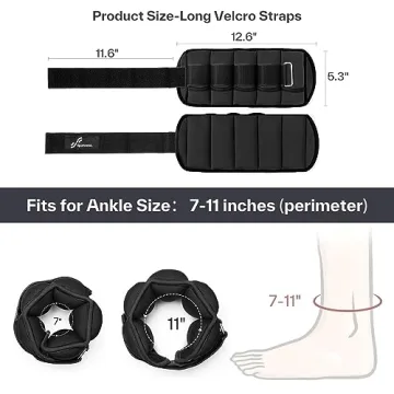 Adjustable Ankle Weights by Sportneer for Strength Training