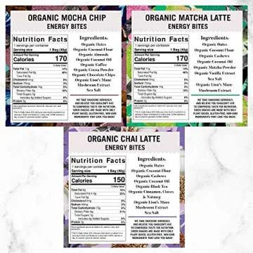 Siren Snacks Energy Bites Variety Pack, Packed with Caffeine and Superfood Ingredients for All Day Energy, Meal Replacement, Allergen Free, Organic, Gluten Free, Vegan Snack Balls (Variety 9 Pack)