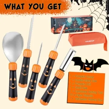 HAUSHOF Pumpkin Carving Tools Set - 5PCS Kit