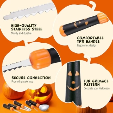 HAUSHOF Pumpkin Carving Tools Set - 5PCS Kit