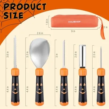 HAUSHOF Pumpkin Carving Tools Set - 5PCS Kit