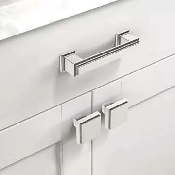 Asidrama 10 Pack 3 Inch Brushed Satin Nickel Kitchen Cabinet Handles Cabinet Pulls