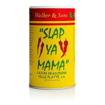Slap Ya Mama All Natural Cajun Seasoning from Louisiana Spice Variety Pack, One (1) Cajun 8 oz., One (1) Cajun Hot 4 oz., One (1) White Pepper Blend 8 oz. with One (1) Authentic Creole Recipe Card by Purchase Positivity