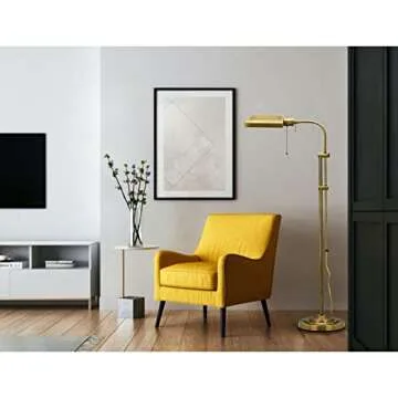 Cal Lighting Antique Brass Pharmacy Floor Lamp - Adjustable