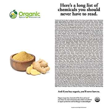 Organic Ginger Powder | 8 oz (226g) | USDA Organics and Non-GMO Verified Project Approved | Product of India | 100% Raw and Natural | Resealable Kraft Bag by SHOPOSR
