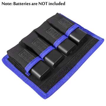 Meking DSLR Camera Battery Holder/Pouch/Case/Bag (4 Pocket) for AA Battery, Canon LP-E6 LP-E8 LP-E10...