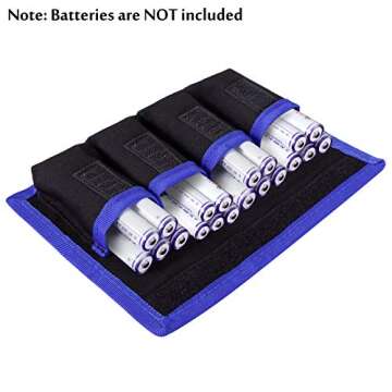 Meking DSLR Camera Battery Holder/Pouch/Case/Bag (4 Pocket) for AA Battery, Canon LP-E6 LP-E8 LP-E10 LP-E12 Battery, Nikon EN-EL14 EN-EL15 Battery, Sony NP-FW50 NP-F550 NP-FM500H Battery( 2Pcs )