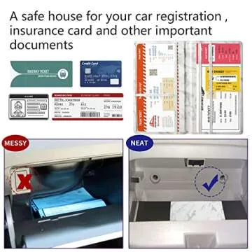 Car Registration Wallet - Premium Leather Organizer for Documents