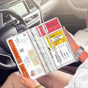 Car Registration Wallet - Premium Leather Organizer for Documents