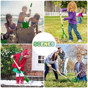 Duckura Kids Gardening Tools Set - 7pcs Wheelbarrow Gift Set