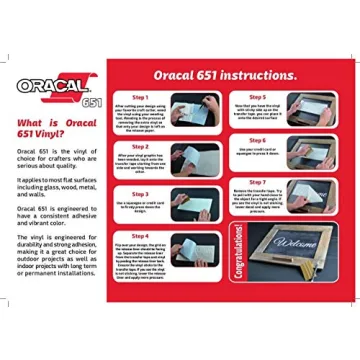 Premium 12" x 10ft Oracal 651 Craft Vinyl Roll for Crafters