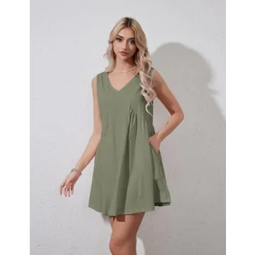 Eutten Women’s Summer Mini Dress with Pockets