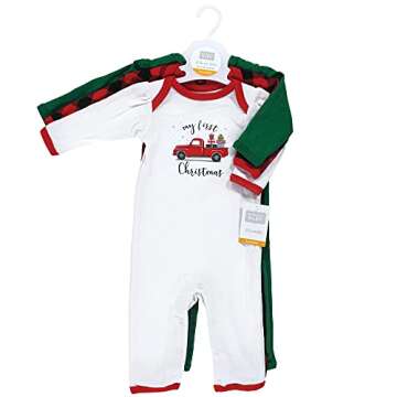 Hudson Baby Unisex Baby Cotton Coveralls Christmas Gift, 3-6 Months