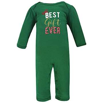 Hudson Baby Unisex Baby Cotton Coveralls Christmas Gift, 3-6 Months