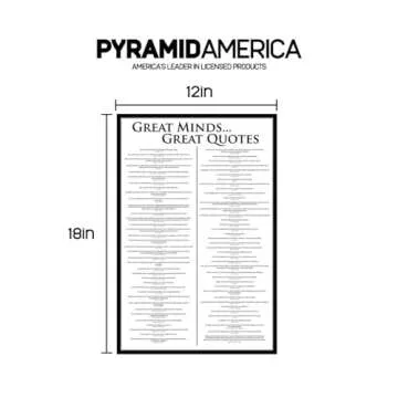 Pyramid America Great Minds and Great Quotes Poster - (24 x 36-inch) - Perfect Inspirational Poster for Room Decor, Home Decor, and Wall Decor - Iconic Wall Art