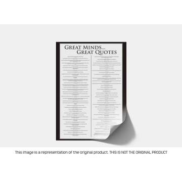 Pyramid America Great Minds and Great Quotes Poster - (24 x 36-inch) - Perfect Inspirational Poster for Room Decor, Home Decor, and Wall Decor - Iconic Wall Art