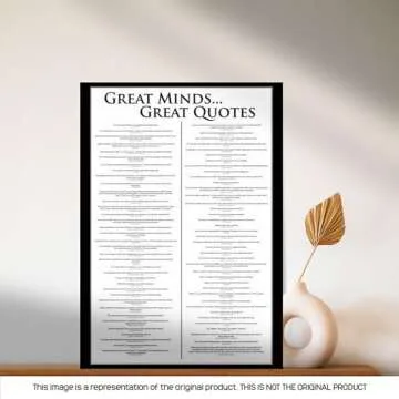 Pyramid America Great Minds and Great Quotes Poster - (24 x 36-inch) - Perfect Inspirational Poster for Room Decor, Home Decor, and Wall Decor - Iconic Wall Art