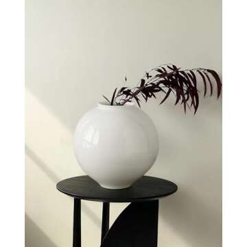 Kokrose Terracotta Table Vase, White Large Floor Pottery Vase, Rustic Vase for Home Decor, Oversized Tall Vases for Centerpieces, Floor Vase for Pampas Grass