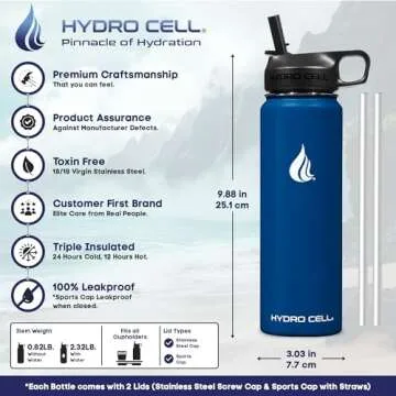 Hydro Cell Insulated Stainless Steel Water Bottle 24oz