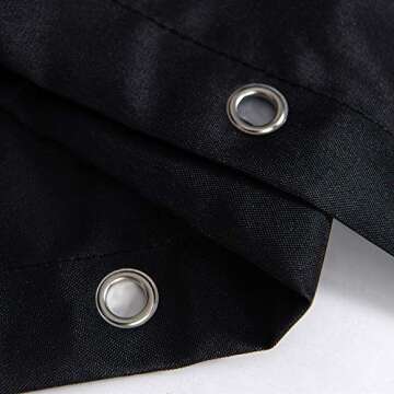 YoKii Tassel Fabric Shower Curtain, Black White Boho Striped Chevron Polyester Bath Curtain Set with Hooks, Decorative Spa Hotel Heavy Weighted 72-Inch Bathroom Curtains, (72 x 72, Black)