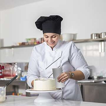 Stainless Steel Cake Scraper,KTOAN 2PCS 9 inch Double Sided Patterned Comb Metal Cake Scrapers Stripe Edge Smoothing Cake Pastry Cutter for Mousse Butter Cream