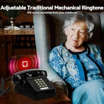 Sangyn Vintage Cord Phone with Mechanical Ringer Volume Control