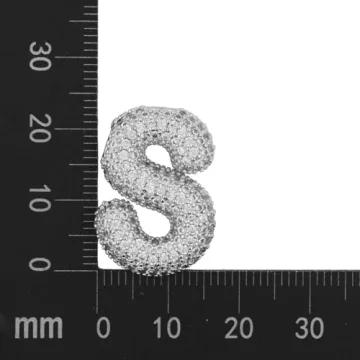 DIOWUS Bubble Letter Necklace Gold - Personalized Charm Jewelry